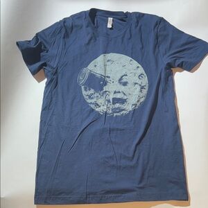 A Trip To The Moon (1902) Film - Blue Graphic T-Shirt